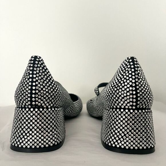 Jeffrey Campbell Rhinestone Covered Mary Jane Block Heels Size 7 NWOB - Picture 9 of 11